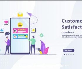 Customer satisfaction cartoon illustration vector
