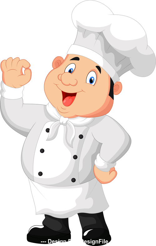 Cute fat chef vector