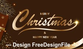 Dark background holly decoration christmas greeting card background vector