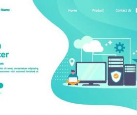 Data center concept illustration vector