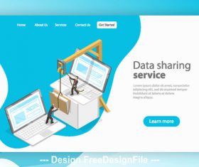 Data sharing service concept illustration vector