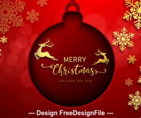 Decorative 2020 christmas card vector
