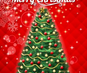 Decorative beautiful christmas tree vector