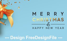 Delicately wrapped Christmas gift box vector