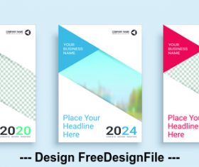 Diagonal strip poster cover design template vector