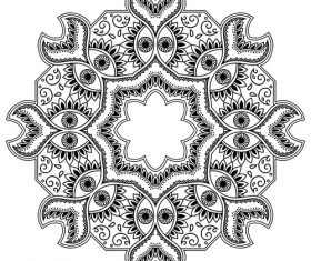 Different patterns mandala tattoo vector 02