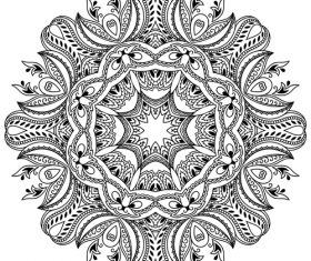 Different patterns mandala tattoo vector 03