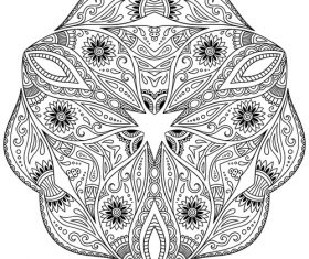 Different patterns mandala tattoo vector 06
