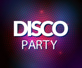 Disco party font vector