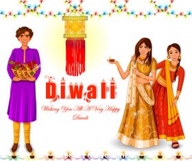 Diwali of India vector