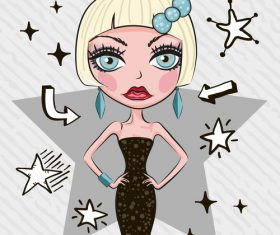 Domineering girl vector