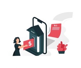 E-banking illustration vector