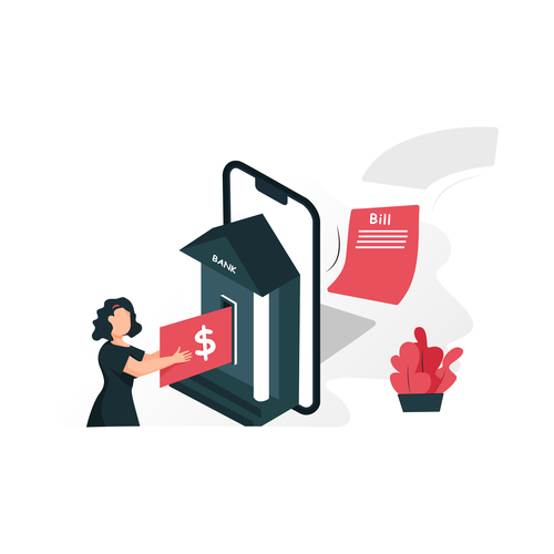 E-banking illustration vector