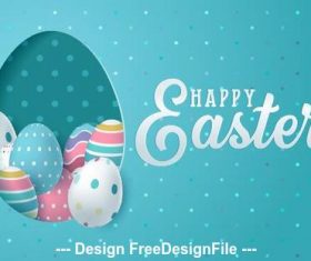 Easter card illustration vector