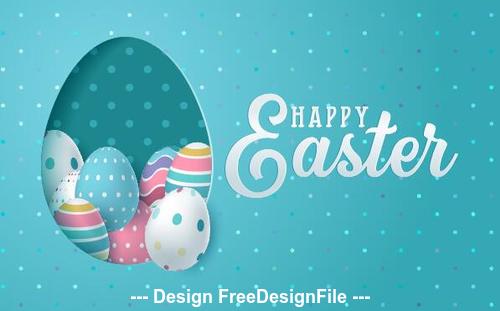 Easter card illustration vector