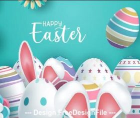 Easter egg card illustration vector