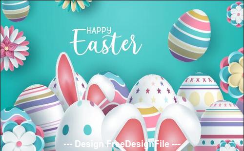 Easter egg card illustration vector