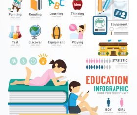 Edunew infograp vector