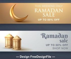 Elegant ramadan big sale banner vector