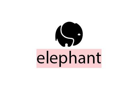 Elephant logo template vector