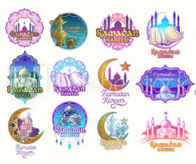 Emblems for Ramadan Kareem vector