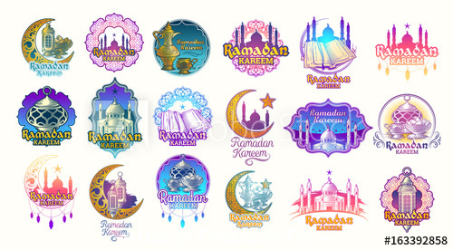 Emblems for Ramadan Kareem vector