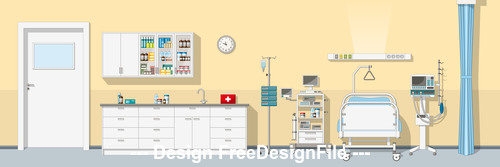 Emergency ward illustration vector