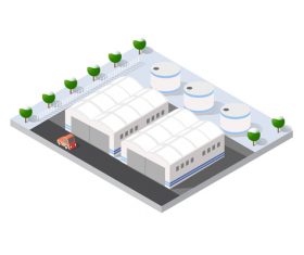 Factory cartoon vector