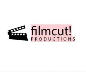 Film cut logo template vector