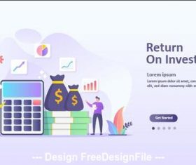 Financial investment cartoon illustration vector