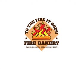 Fire bakery mascot esport logo vector