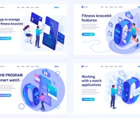 Fitness bracelet features concept illustration vector