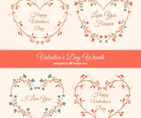 Flower heart valentines day decoration vector