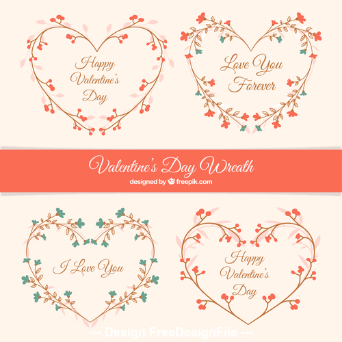 Flower heart valentines day decoration vector