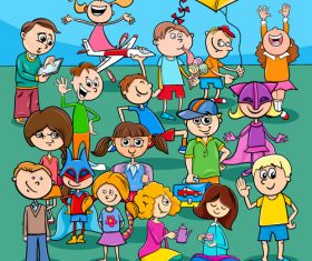 Funny cartoon character vector