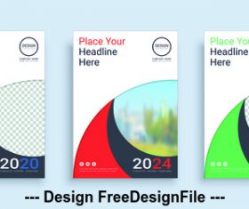 Geometric color icon poster cover design template vector