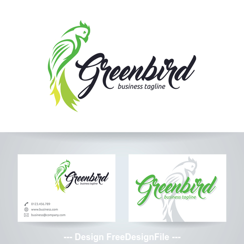 Green bird logo vector