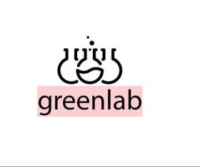 Green lab logo template vector