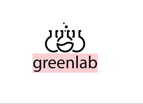 Green lab logo template vector