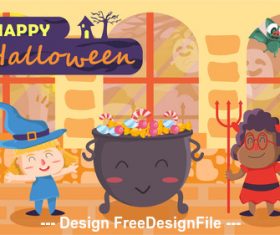 Halloween cartoon Illustration vector