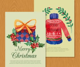 Hand drawn christmas card vector