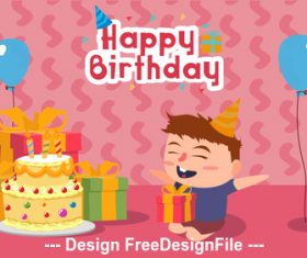 Happy birthday cartoon Illustration vector