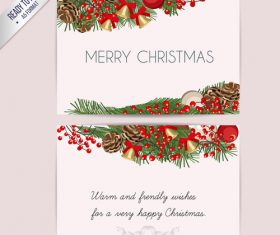 Happy christma postcar vector