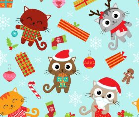 Happy christmas decorative background pattern vector