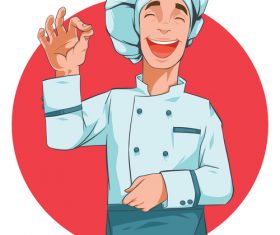 Happy cook vector