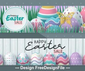 Happy easter banner vector