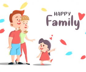 Happy family illustration vector