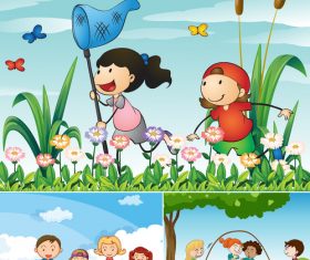 Happy holiday cartoon illustration vector