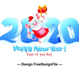 Happy new year element design pattern vector