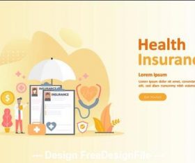 Health insurance cartoon illustration vector